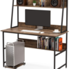 47-Inch Computer Desk with Shelves and Hutch