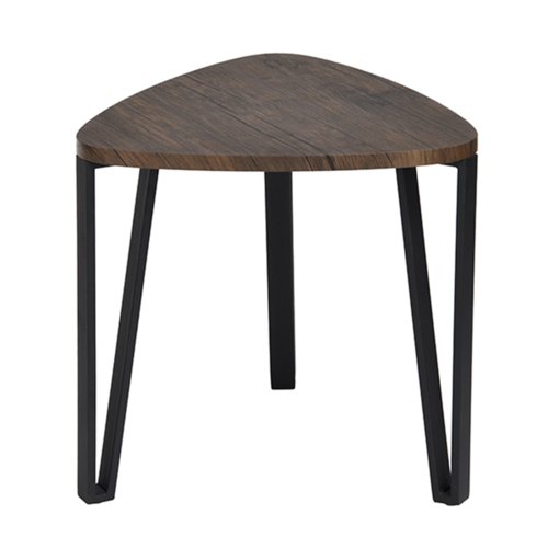 3 Set Nesting Triangle End Coffee Tables – Rustic Brown