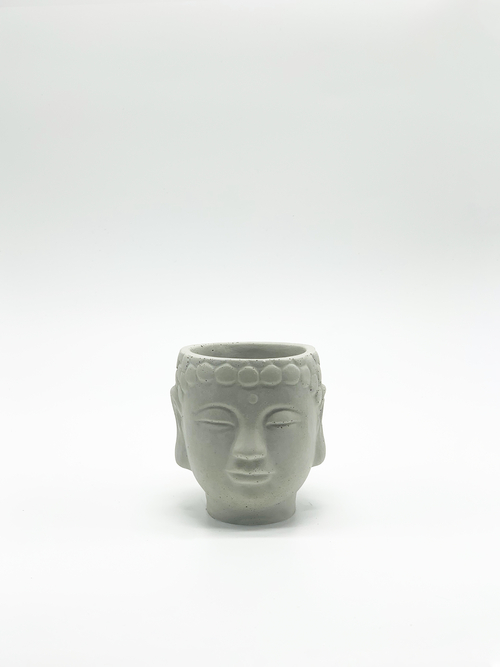 Buddha Concrete Planter - Handmade Indoor Succulent Pot