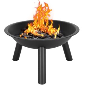 22" Iron Fire Pit Bowl for Home & Garden – Durable & Stylish