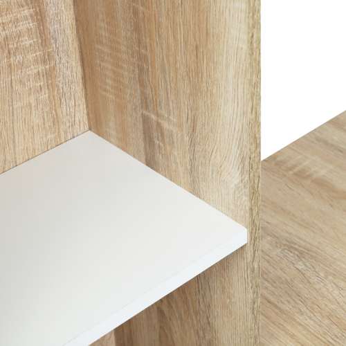 2-in-1 L-Shaped Desk with Reversible Shelves