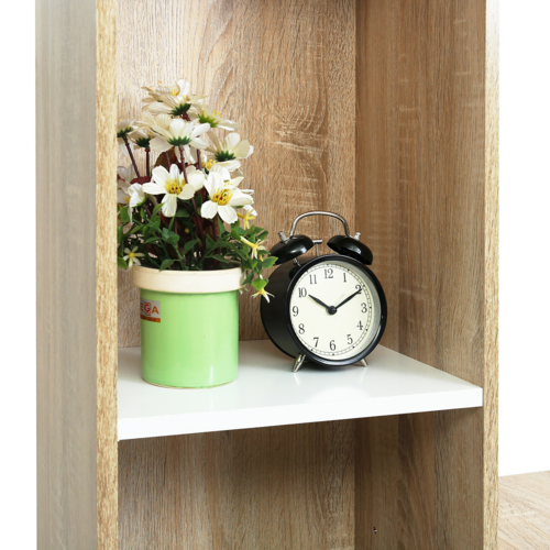 2-in-1 L-Shaped Desk with Reversible Shelves