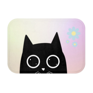 Adorable Cat Anime Bath Mat with Anti-Slip Backing
