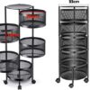 Rotating Fruit and Vegetable Basket, 5-Layer Round Storage