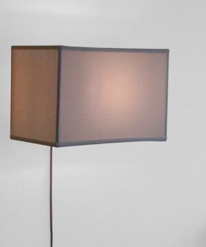 16"W Floating Shade Plug-In Wall Light, White