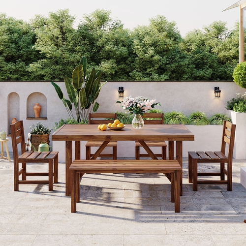 High-Quality Acacia Wood Outdoor Table and Chair Set