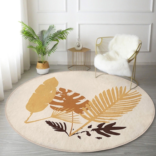 Abstract Round Rug | Boho Circle Carpet | Non-Slip Area Rug