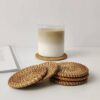 Handmade Rattan Coasters, Table Décor Set of 4