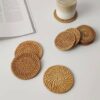 Handmade Rattan Coasters, Table Décor Set of 4