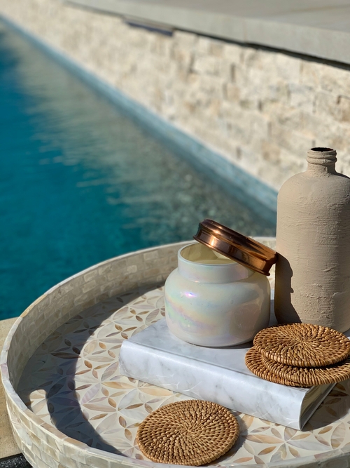 Handmade Rattan Coasters, Table Décor Set of 4