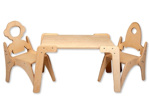 Montessori Table and Chair Set for Independent Learning