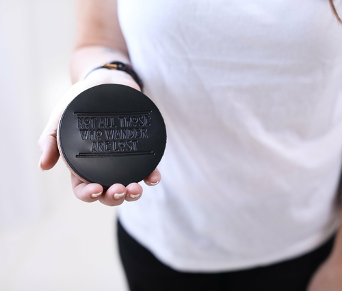 Genuine Leather Coaster Set, Personalized Drink Coasters