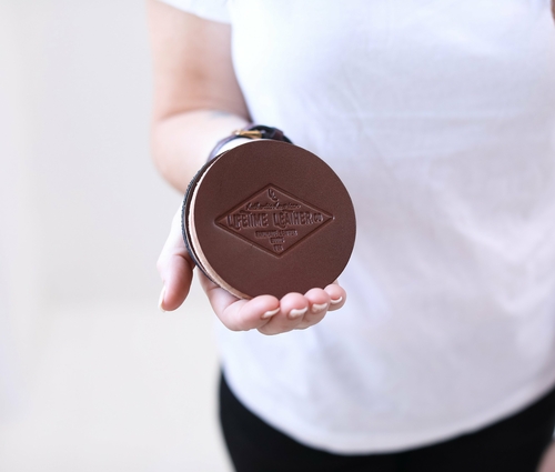 Genuine Leather Coaster Set, Personalized Drink Coasters