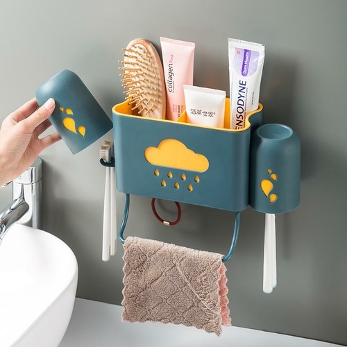 High Capacity Multipurpose Toothbrush and Toothpaste Holder