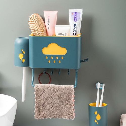 High Capacity Multipurpose Toothbrush and Toothpaste Holder