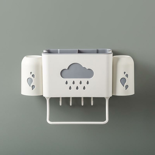 High Capacity Multipurpose Toothbrush and Toothpaste Holder