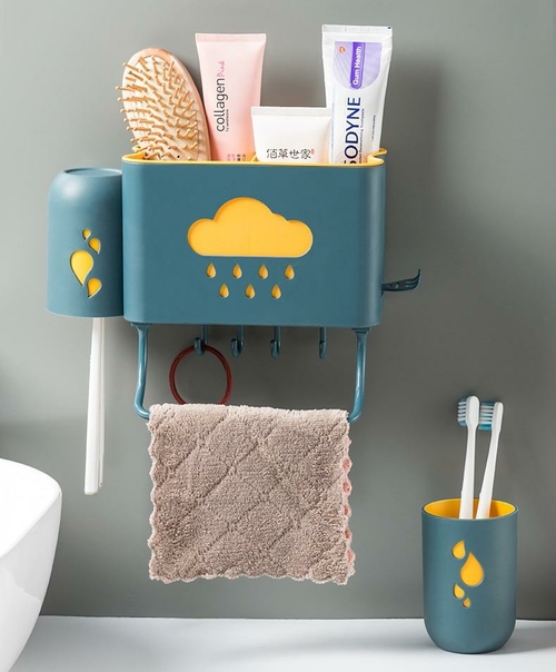 High Capacity Multipurpose Toothbrush and Toothpaste Holder