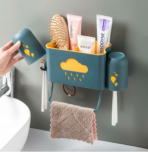 High Capacity Multipurpose Toothbrush and Toothpaste Holder