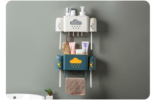 High Capacity Multipurpose Toothbrush and Toothpaste Holder