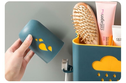 High Capacity Multipurpose Toothbrush and Toothpaste Holder