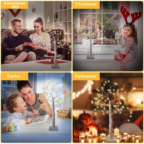 LED Christmas Tree Night Lamp with USB & Battery Options