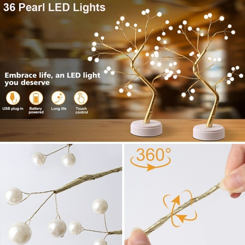 LED Christmas Tree Night Lamp with USB & Battery Options
