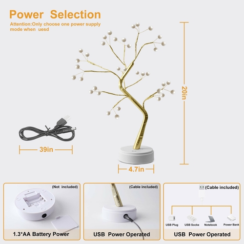 LED Christmas Tree Night Lamp with USB & Battery Options
