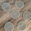 Wood Spiral Coasters, Laser-Cut Baltic Birch Plywood