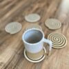 Wood Spiral Coasters, Laser-Cut Baltic Birch Plywood