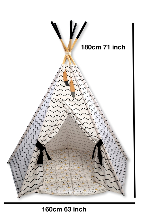 XL Teepee Tent and Play Mat for Toddlers
