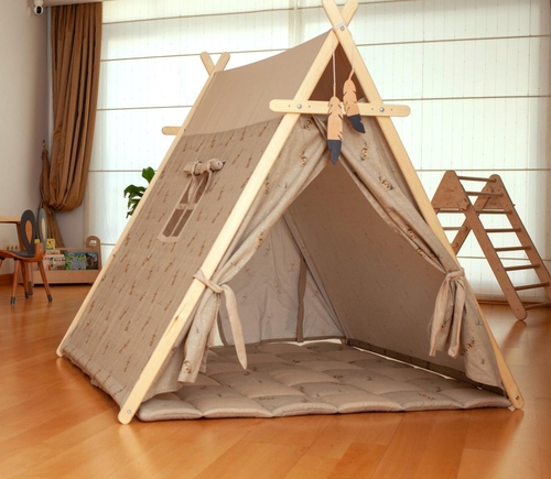 Kids XL Bunny Play Tent with Non-Slip Mat
