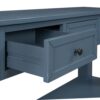 Rustic Solid Wood Console Table with Storage Drawers