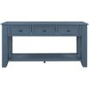Rustic Solid Wood Console Table with Storage Drawers