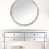 Silver Baroque Wall Mirror with Intricate Carvings