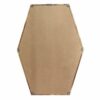 Dark Wood Hexagonal Wall Mirror with Handcrafted Frame