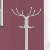 White Metal Coat Rack with Umbrella Holder 18x18x70