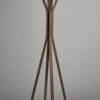 68.25-Inch Natural Coat Rack with Oak Veneer Hooks