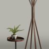 68.25-Inch Natural Coat Rack with Oak Veneer Hooks