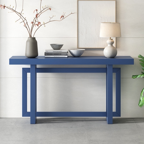 Contemporary Console Table with Wood Top – Extra Long Design