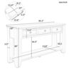 Rustic Solid Wood Console Table with Storage Drawers