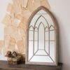 Rustic French Art Wall Mirror with Iron Frame