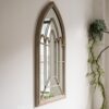 Rustic French Art Wall Mirror with Iron Frame