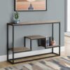 Rectangular Taupe Wood Look Hall Console Table – 48 Inches - Decoriax