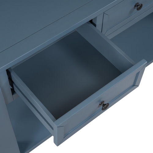 Rustic Solid Wood Console Table with Storage Drawers