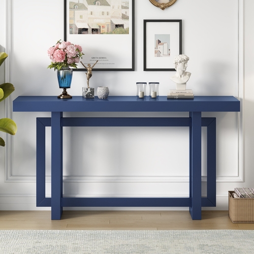 Contemporary Console Table with Wood Top – Extra Long Design