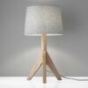 Rustic Natural Ash Wood Tripod Base Table Lamp