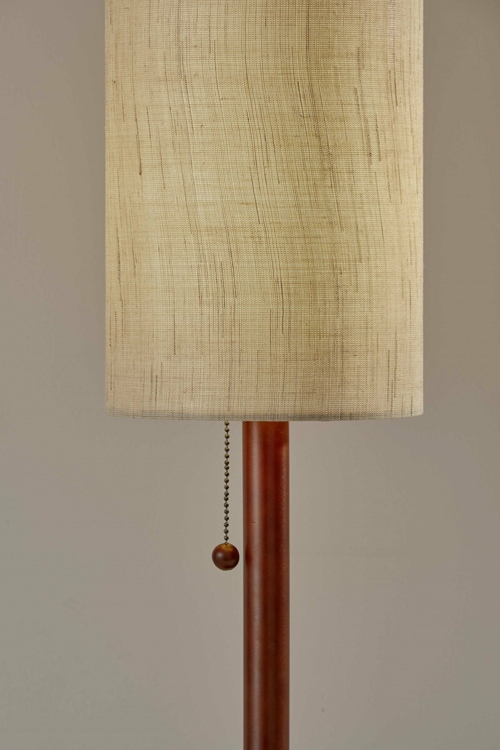 Slim Silhouette Walnut Wood Table Lamp