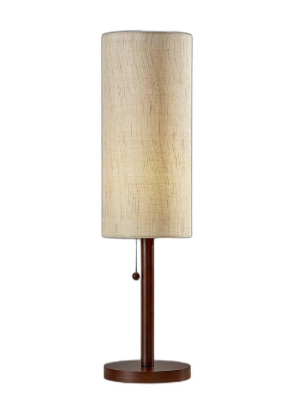 Slim Silhouette Walnut Wood Table Lamp