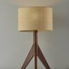 Rustic Natural Ash Wood Tripod Base Table Lamp