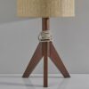Rustic Natural Ash Wood Tripod Base Table Lamp